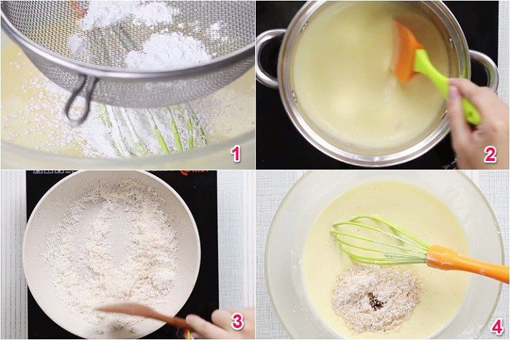 Step 2 Mix the tapioca starch and roast the coconut meat Coconut Ice Cream with a Blender