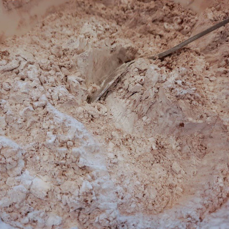 Step 1 Mixing tapioca flour for Tapioca Pearls from Glutinous Rice Flour