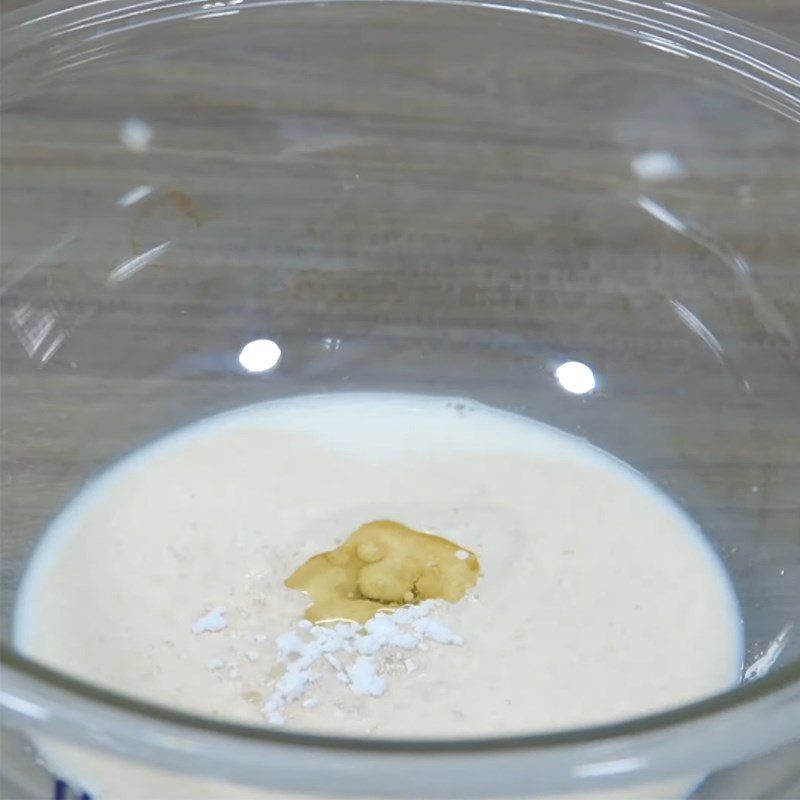 Step 1 Mixing and proofing the dough for Danish butter sugar bread