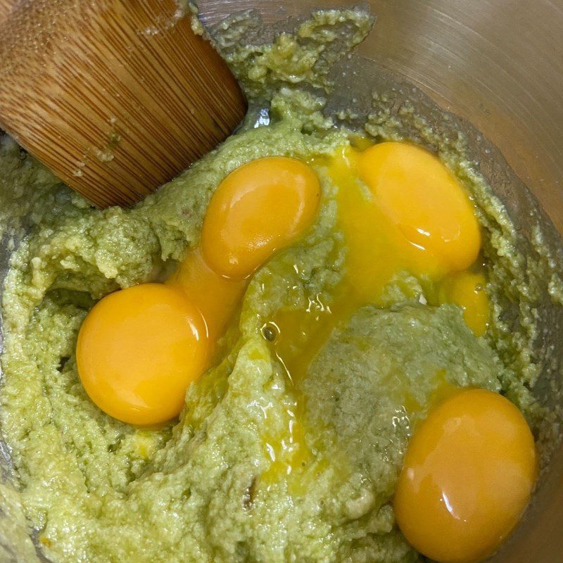 Step 1 Mix flour with egg yolks Matcha Almond Sponge Cake using an oven