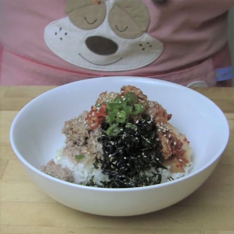 Step 2 Mix the rice for Korean Kimchi Fried Rice