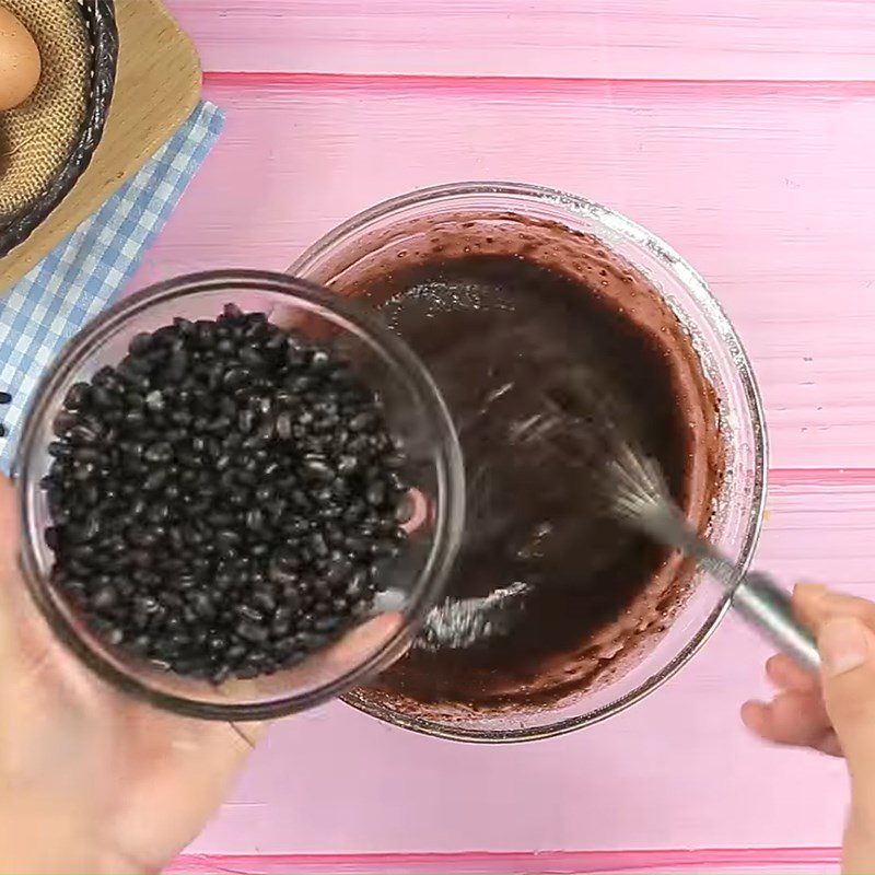 Step 3 Mix the black beans for black bean coconut cake