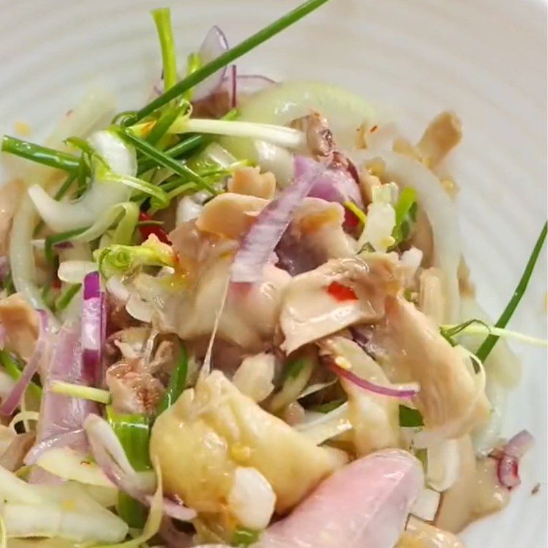 Step 2 Mix the salad Chicken salad with green onions (Recipe shared from Tiktok Cooking with TasteVN)