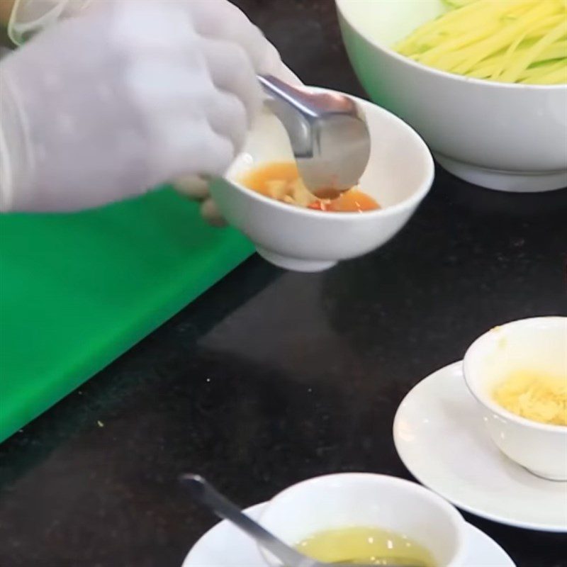 Step 3 Make the dipping sauce for the salad for Dried Fish Mango Salad