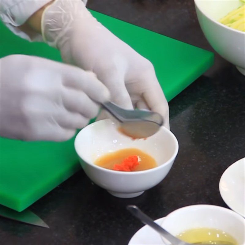 Step 3 Make the dipping sauce for the salad for Dried Fish Mango Salad