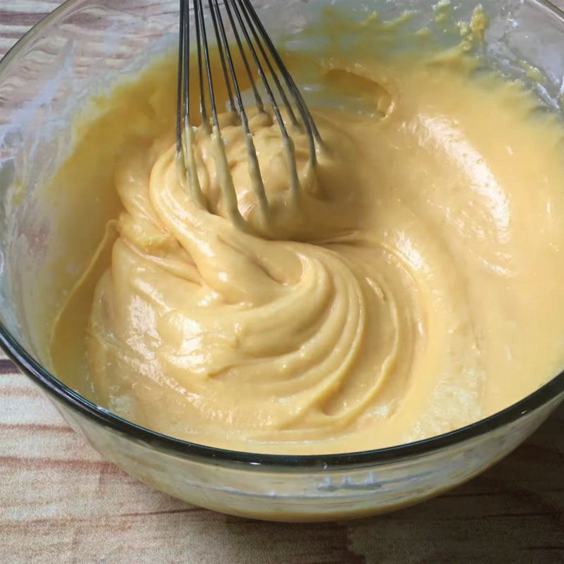 Step 3 Mix the egg yolk mixture Pineapple sponge cake