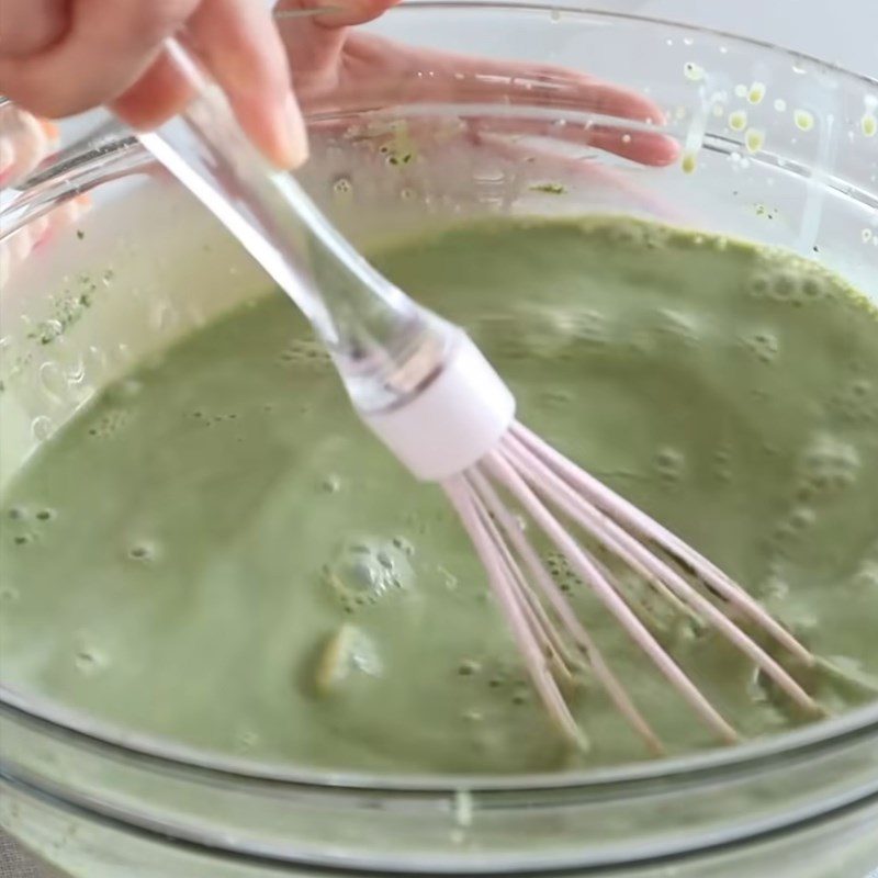 Step 2 Mix the pudding mixture for matcha pudding without gelatin