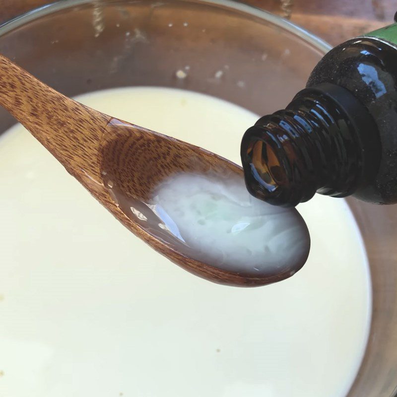 Step 2 Mix the mint milk mixture Mint chocolate ice cream