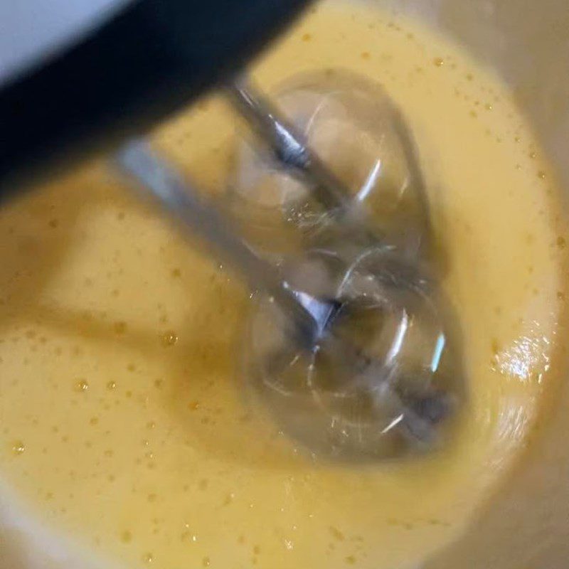 Step 2 Mixing the wet mixture Green tea biscotti using an air fryer