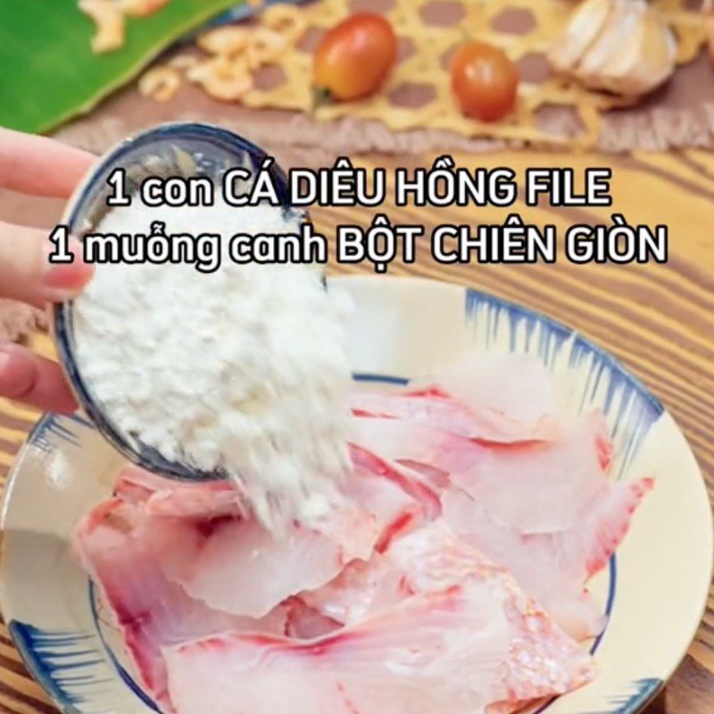 Step 3 Fry the red tilapia fillet Hong Kong salt to eat with fillet fish (Recipe from the TikTok channel Cooking with TasteVN)