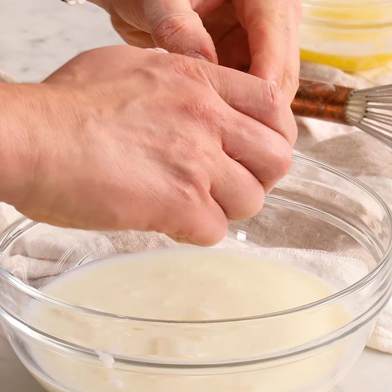 Step 3 Mixing wet ingredients Cornbread