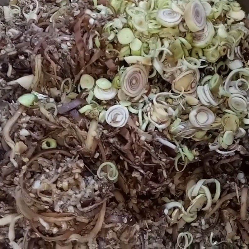 Step 3 Mixing Lemongrass and Soaking Banana Flower (Banana Blossom)-