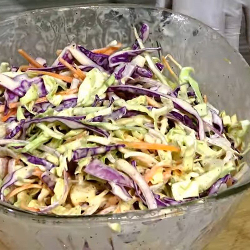 Step 3 Mix salad for purple cabbage salad