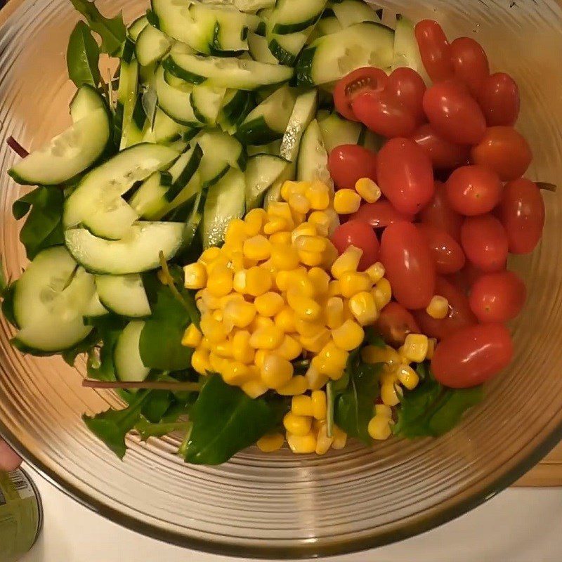 Step 3 Mixing salad Dandelion salad