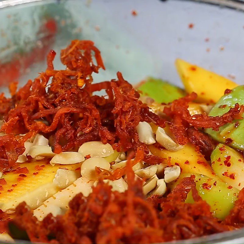 Step 3 Mixing fruits Dried beef fruit shake