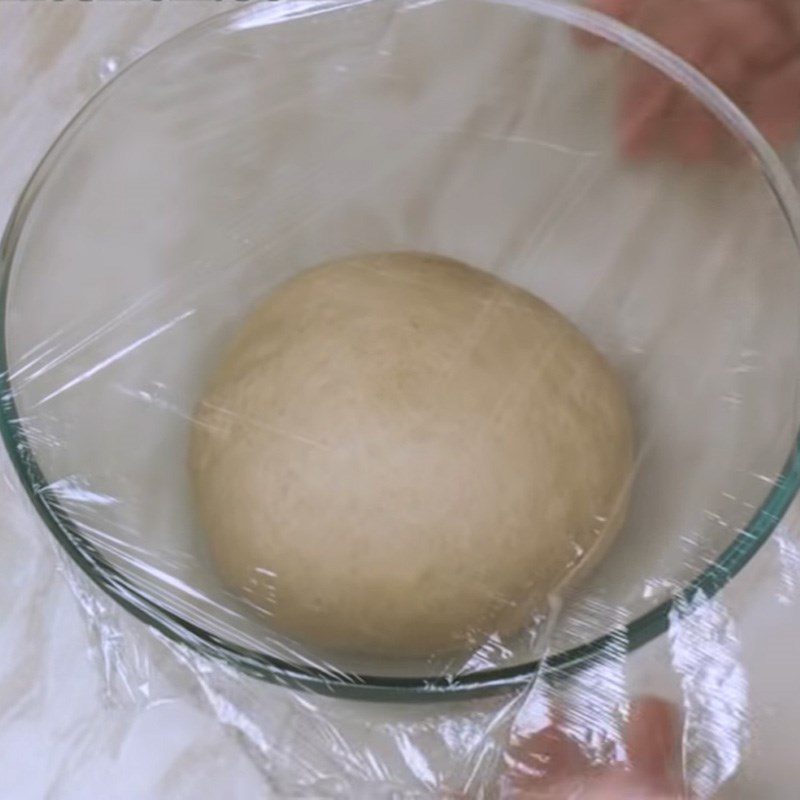 Step 4 Mixing and kneading the dough Stollen cake with almond filling