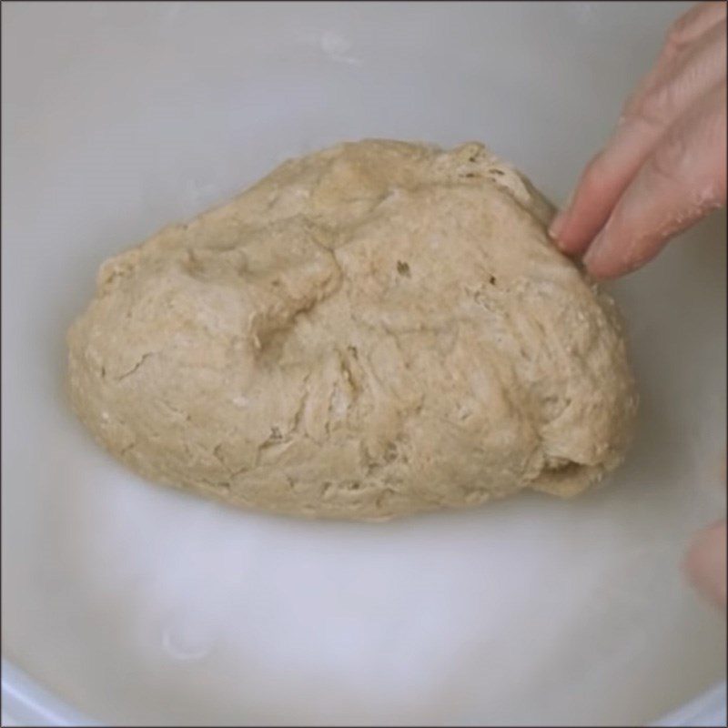 Step 4 Mixing and kneading the dough Stollen cake with almond filling