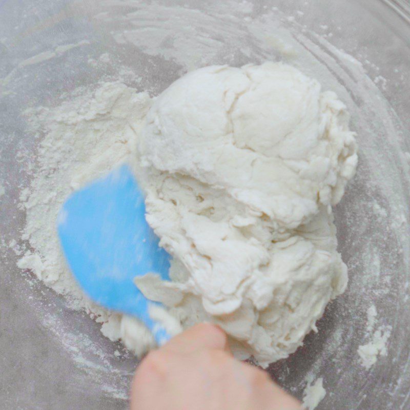 Step 2 Mixing and kneading the dough for Halloween Pizza