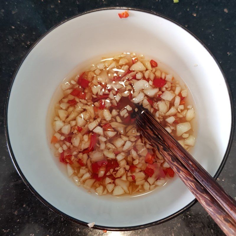 Step 3 Prepare garlic chili fish sauce for Stir-fried Eggplant with Garlic, Chili, and Tofu