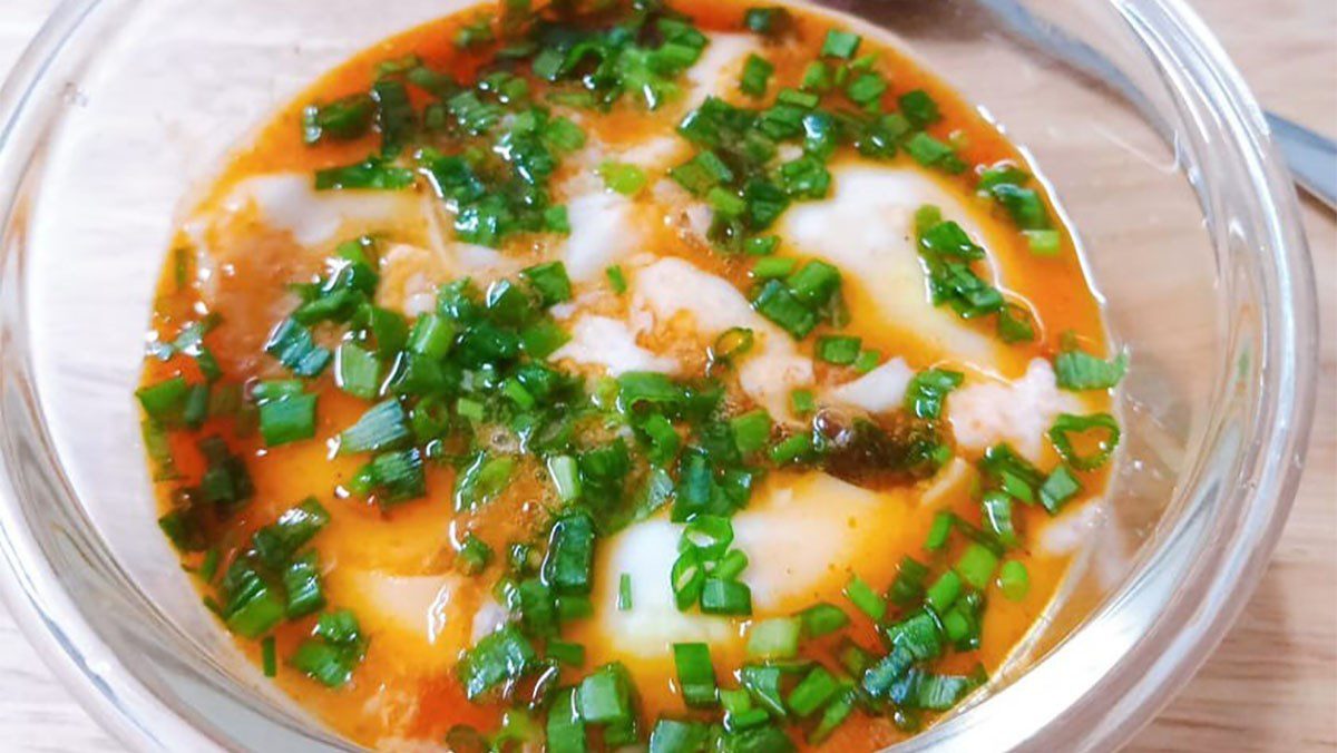 Thai sauce steamed egg