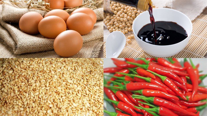 Ingredients for soy sauce eggs