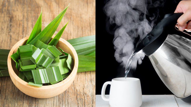 Ingredients for pandan leaf tea