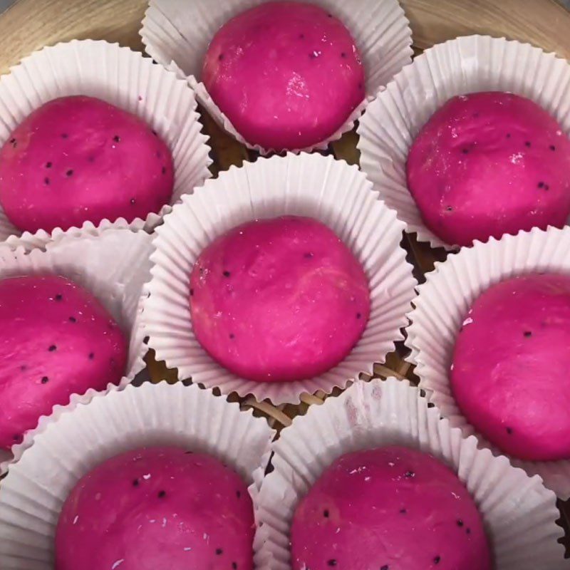 Step 7 Proofing the dough Dragon fruit bao