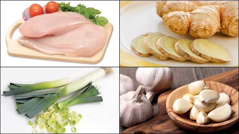 Ingredients for dish 3 Ginger Garlic Steamed Chicken Breast