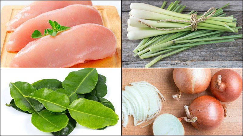 Ingredients for the steamed chicken breast dish