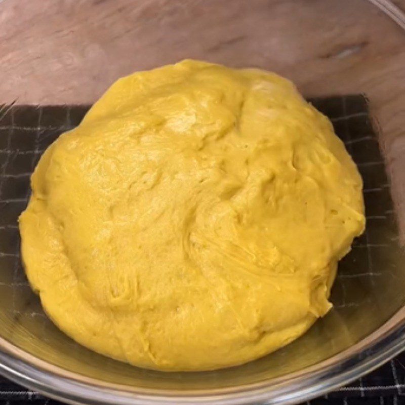 Step 5 Proofing the dough for pumpkin buns with mung bean filling