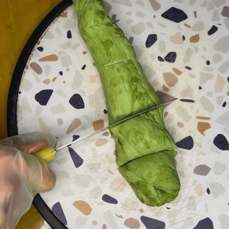 Step 2 Dough fermentation and shaping Green tea bread