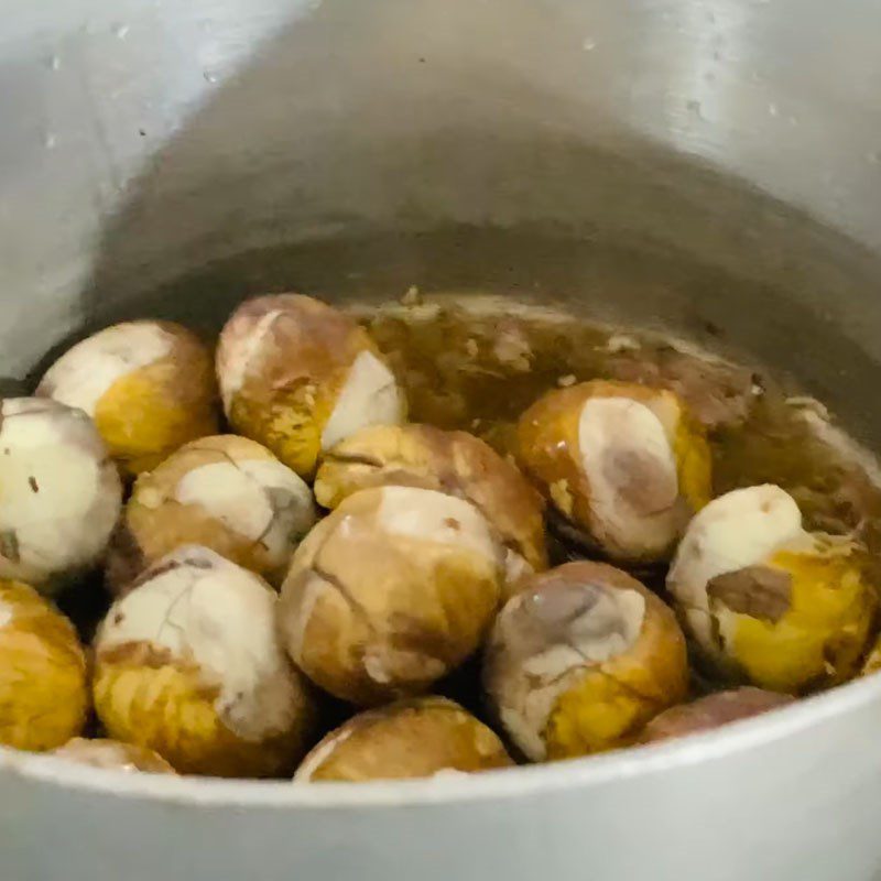 Step 3 Stewed gourd with eggs Stewed fertilized duck eggs with gourd and Vietnamese coriander