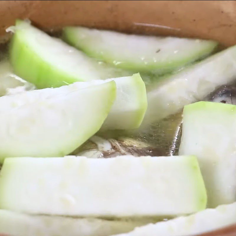 Step 3 Stew eggs with bottle gourd Balut with bottle gourd and jute leaves