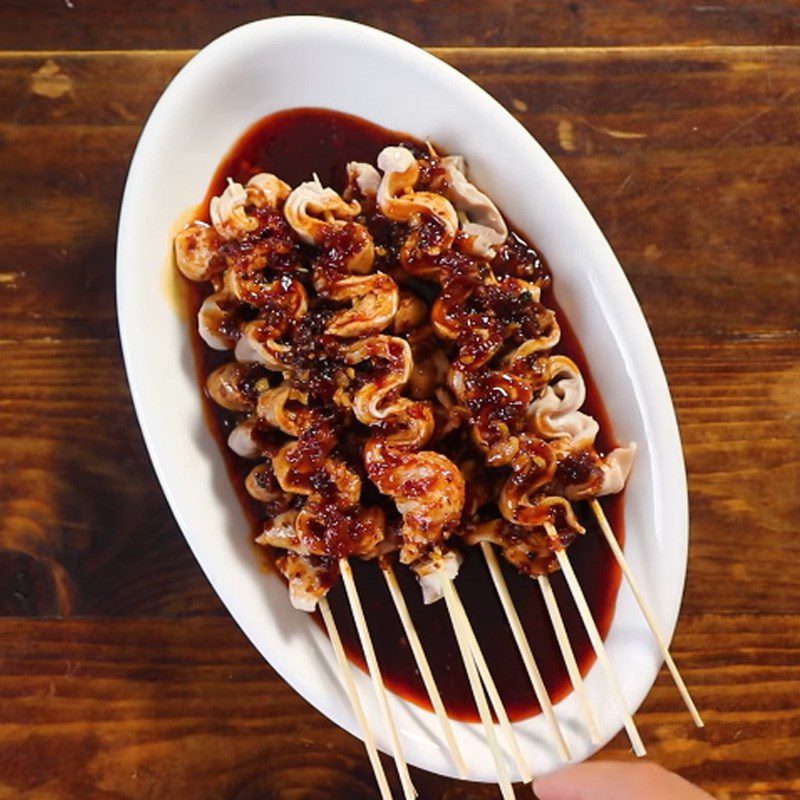 Step 2 Marinate the stomach Grilled Honey Satay Stomach