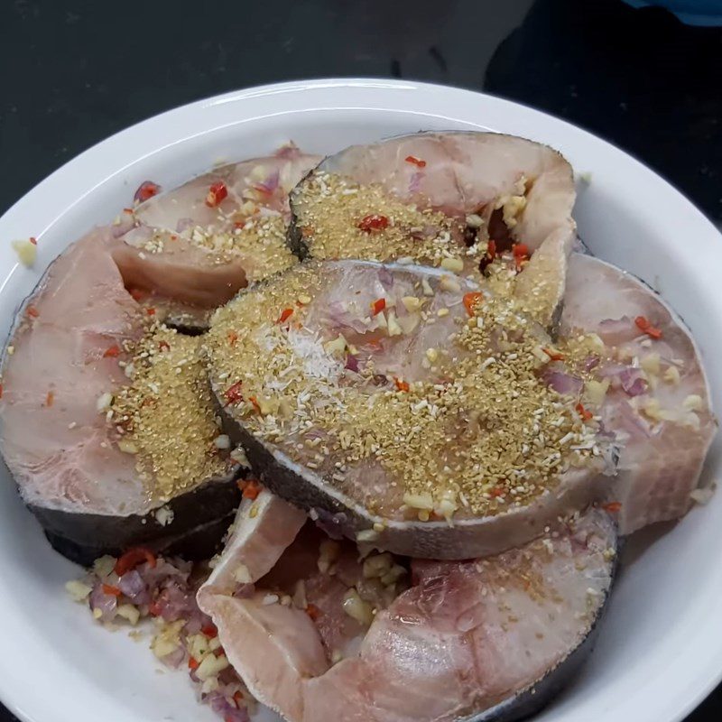 Step 2 Marinate the Barramundi Fried Barramundi with Fish Sauce