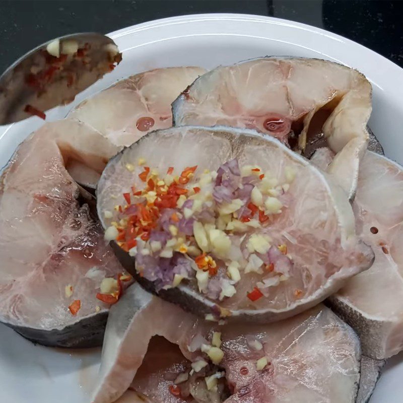 Step 2 Marinate the Barramundi Fried Barramundi with Fish Sauce