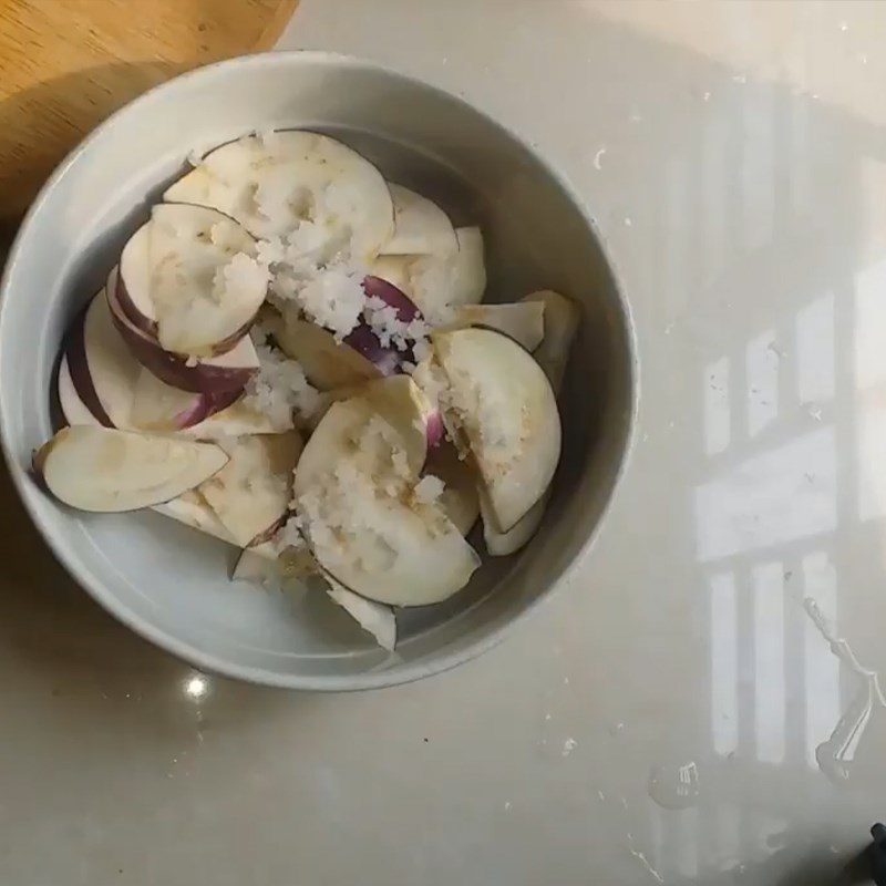 Step 2 Marinate eggplant Round eggplant quick pickle