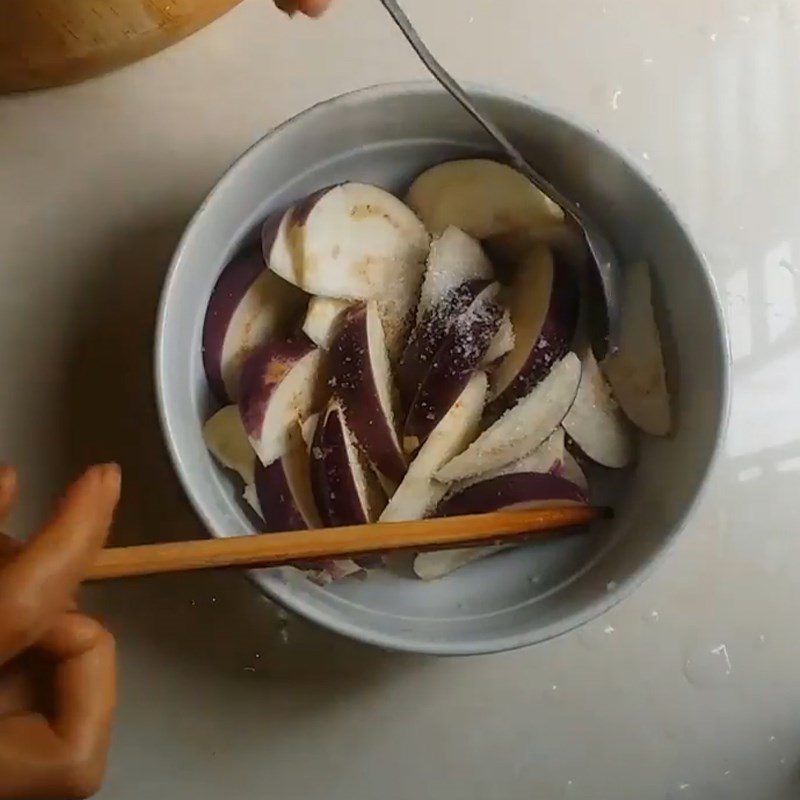 Step 2 Marinate eggplant Round eggplant quick pickle