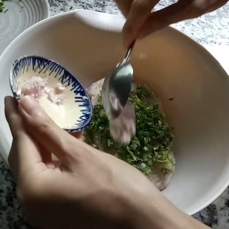 Step 2 Marinate the fish cake Fried fish cake with fish sauce