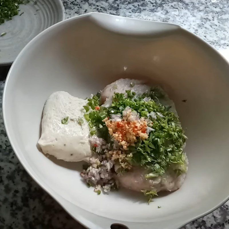 Step 2 Marinate the fish cake Fried fish cake with fish sauce