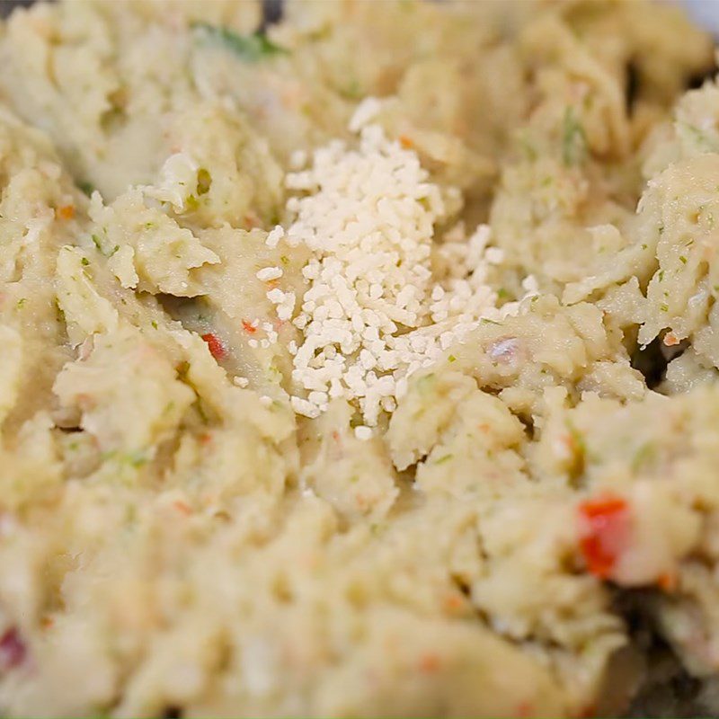 Step 2 Marinate the fish cake for Fish Cake Wrapped in Lemongrass