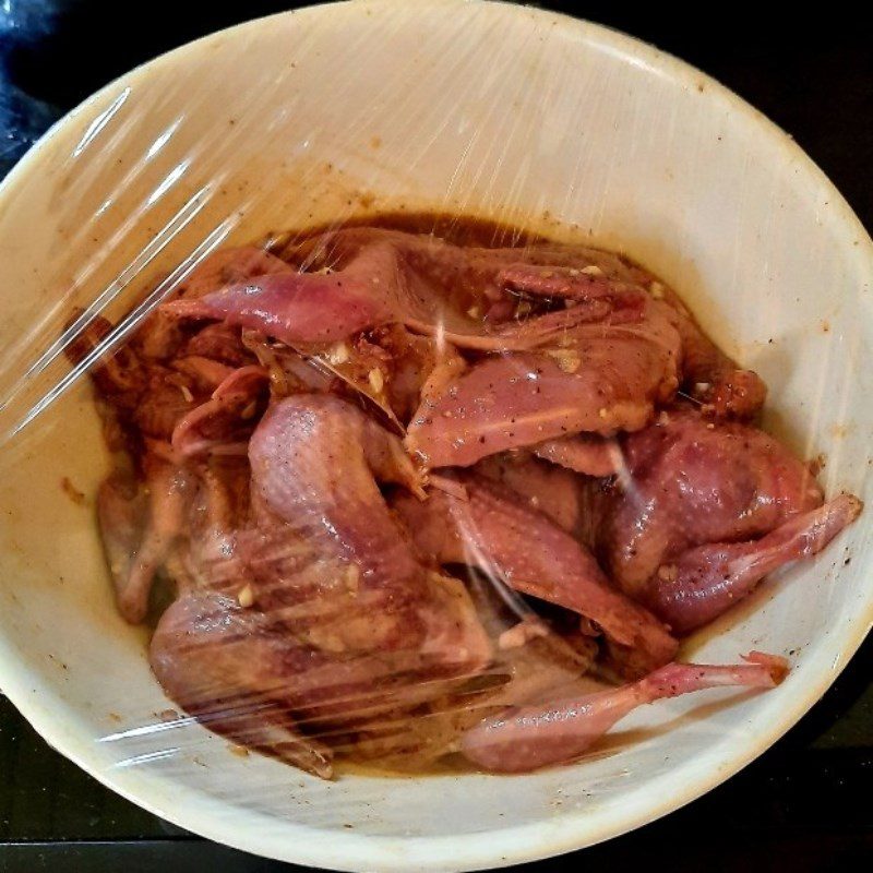 Step 2 Marinate the quail for Coconut Milk Roasted Quail