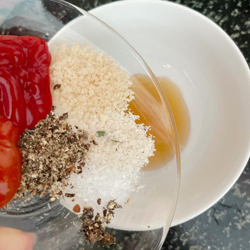 Step 2 Marinate the chicken Roasted chicken thighs