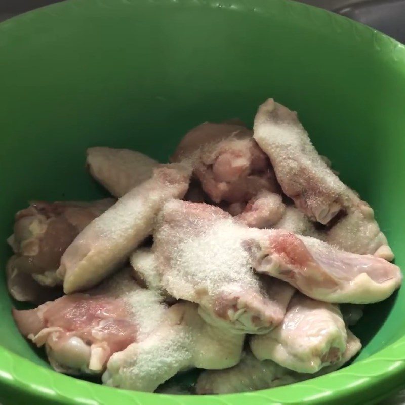 Step 2 Marinate the chicken Salt and chili fried chicken