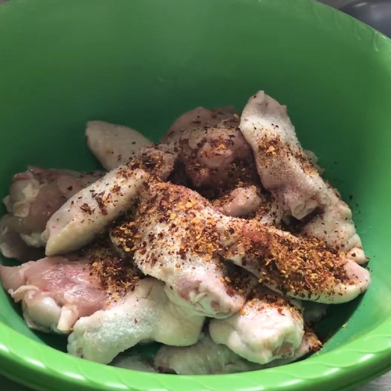 Step 2 Marinate the chicken Salt and chili fried chicken