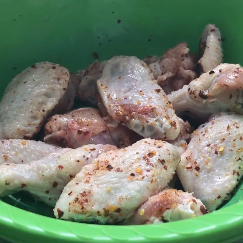 Step 2 Marinate the chicken Salt and chili fried chicken