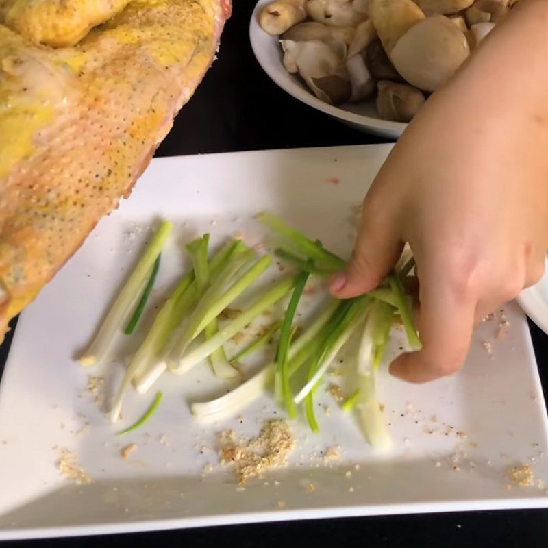 Step 2 Marinate the chicken Steamed chicken with straw mushrooms