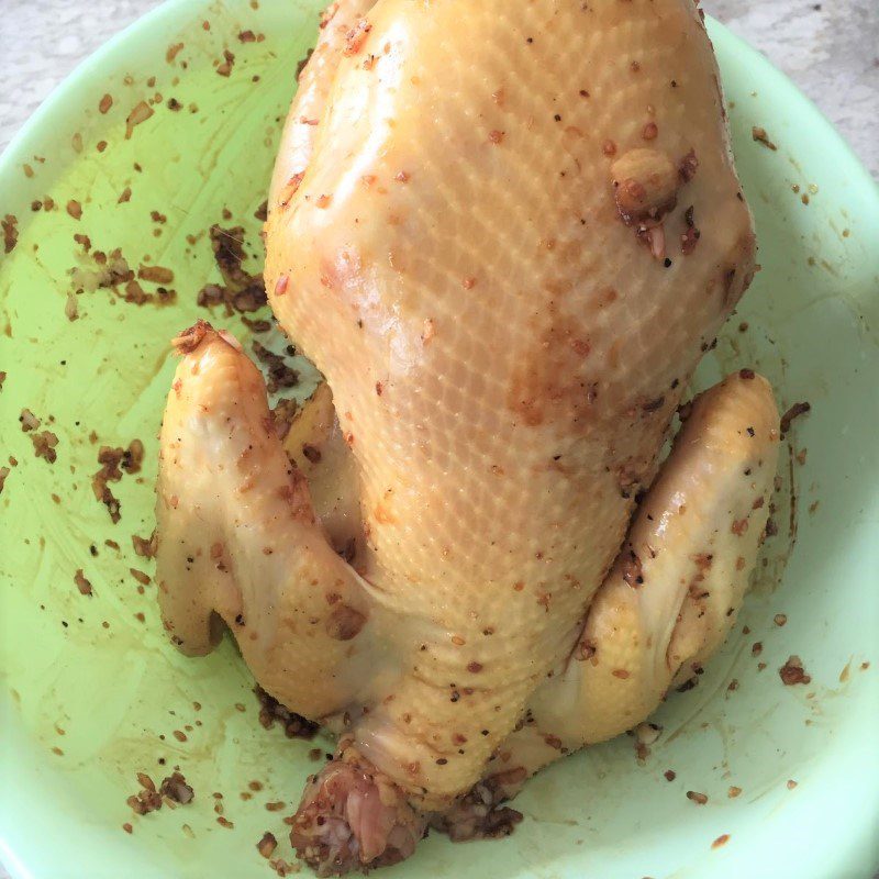 Step 2 Marinate the chicken and make the basting sauce Christmas Roasted Chicken