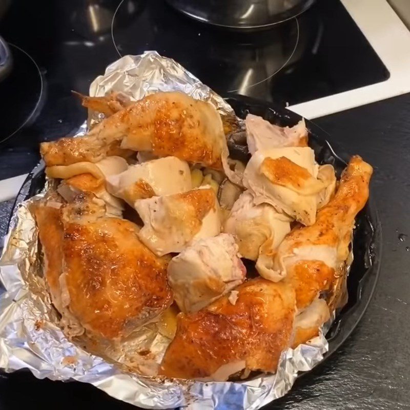 Step 3 Marinate the chicken and grill Whole sticky rice chicken