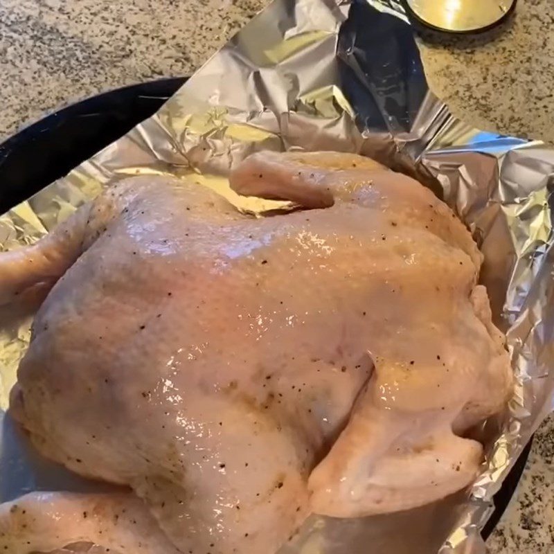 Step 3 Marinate the chicken and grill Whole sticky rice chicken